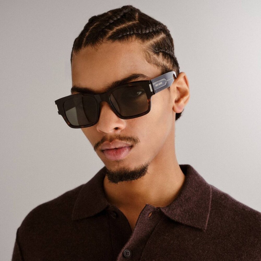 🕶️ New Saint Laurent SL617 002 Sunglasses - Dark Havana Frame, Grey Lenses - Picture 3 of 10